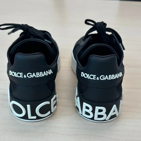 Dolce & Gabbana Black and White Logo Sneakers, new in box. Dust bag included - Picture 2 of 14